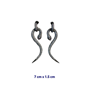 Classic Zirconia Snake Earrings