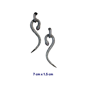Classic Zirconia Snake Earrings