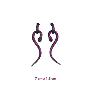 Classic Zirconia Snake Earrings