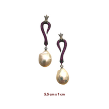 Crown Zirconia Drop Snake Earrings