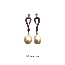 Crown Zirconia Drop Snake Earrings