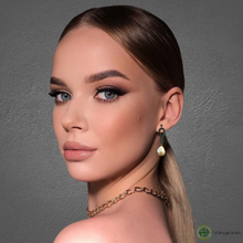 Crown Zirconia Drop Snake Earrings