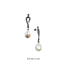Crown Zirconia Drop Snake Earrings