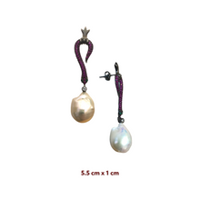 Crown Zirconia Drop Snake Earrings