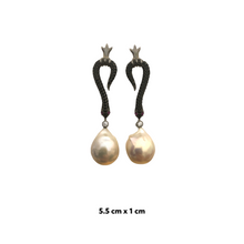 Crown Zirconia Drop Snake Earrings