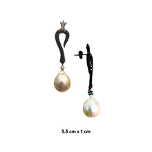 Crown Zirconia Drop Snake Earrings