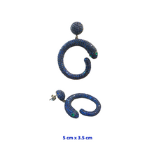 Delmondo Zirconia Snake Earrings
