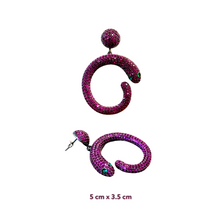 Delmondo Zirconia Snake Earrings