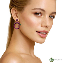 Delmondo Zirconia Snake Earrings