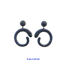 Delmondo Zirconia Snake Earrings