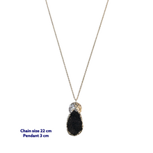Druzy Tear Drop Stone Necklace