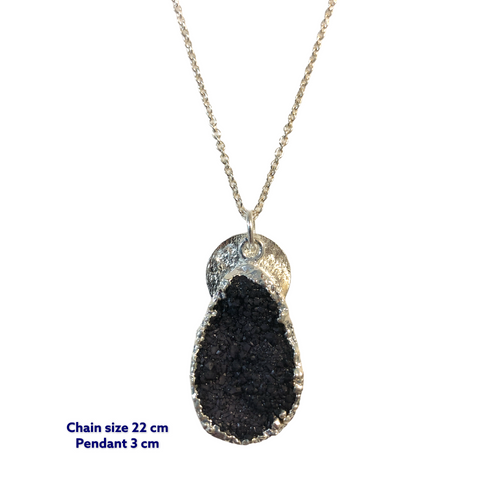 Druzy Tear Drop Stone Necklace