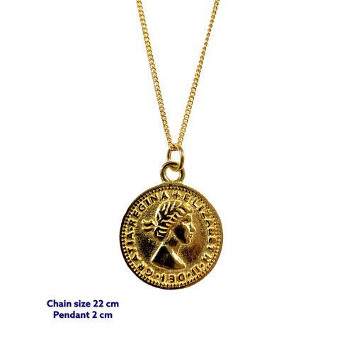 Elizabeth II Six Pence 1965 Coin Necklace