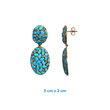 Epavel Blue Diamond Cut Zirconia Drop Earrings