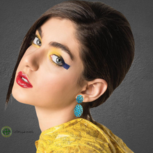 Epavel Blue Diamond Cut Zirconia Drop Earrings