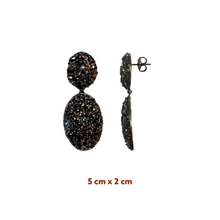 Epavel Blue Diamond Cut Zirconia Drop Earrings