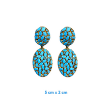 Epavel Blue Diamond Cut Zirconia Drop Earrings