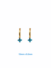 Flower Colourful Zirconia Drop Earrings