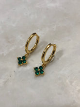 Flower Colourful Zirconia Drop Earrings