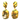 Goldenura Gold Vermeil Zirconia Earrings