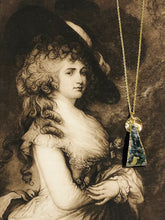 Labrodorite Triangle Gold Necklace