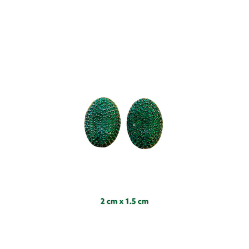 Mathew Zirconia Button Earrings