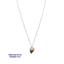 Mini Raw Black Onyx Necklace