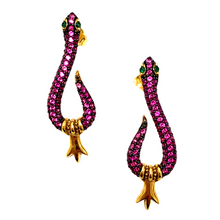 Mini Zirconia Snake Earrings