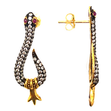 Mini Zirconia Snake Earrings