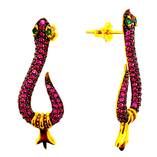 Mini Zirconia Snake Earrings