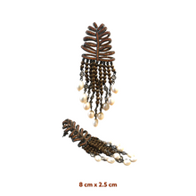 Reila Precious Stone Pearl Earrings