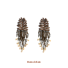 Reila Precious Stone Pearl Earrings
