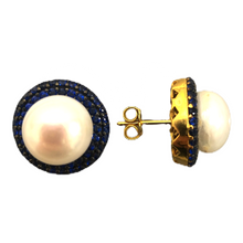 Round Pearl Stud Earrings