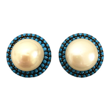 Round Pearl Stud Earrings
