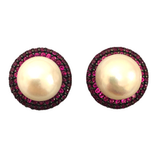 Round Pearl Stud Earrings