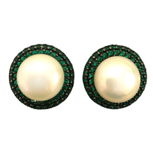 Round Pearl Stud Earrings