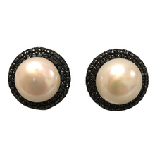 Round Pearl Stud Earrings