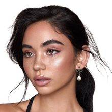 Serpent Ruby Baroque Pearl Drop Earrings