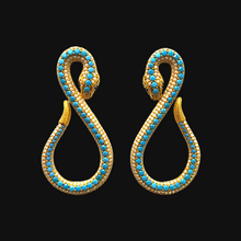 Snake Precious Zirconia Earrings