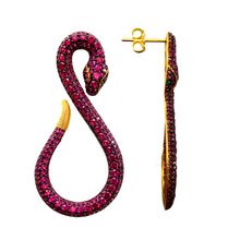 Snake Precious Zirconia Earrings