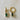 Square Baugette Zirconia Huggie Earrings