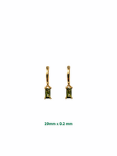 Square Baugette Zirconia Huggie Earrings