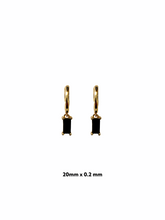 Square Baugette Zirconia Huggie Earrings