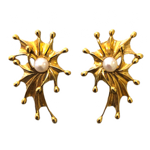 Starfish Yellow Pearl Earrings