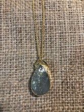 Tear Drop Aqua Marine Gold Necklace