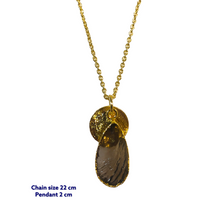 Tear Drop Smoky Quartz Gold Necklace