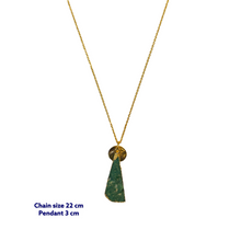 Triangle Amazonite Gold Necklace