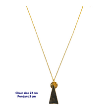 Triangle Labrodorite Gold Necklace