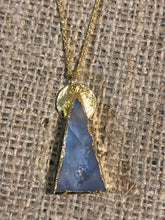 Triangle Moonstone Gold Necklace