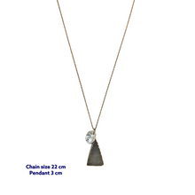 Triangle Moonstone Necklace